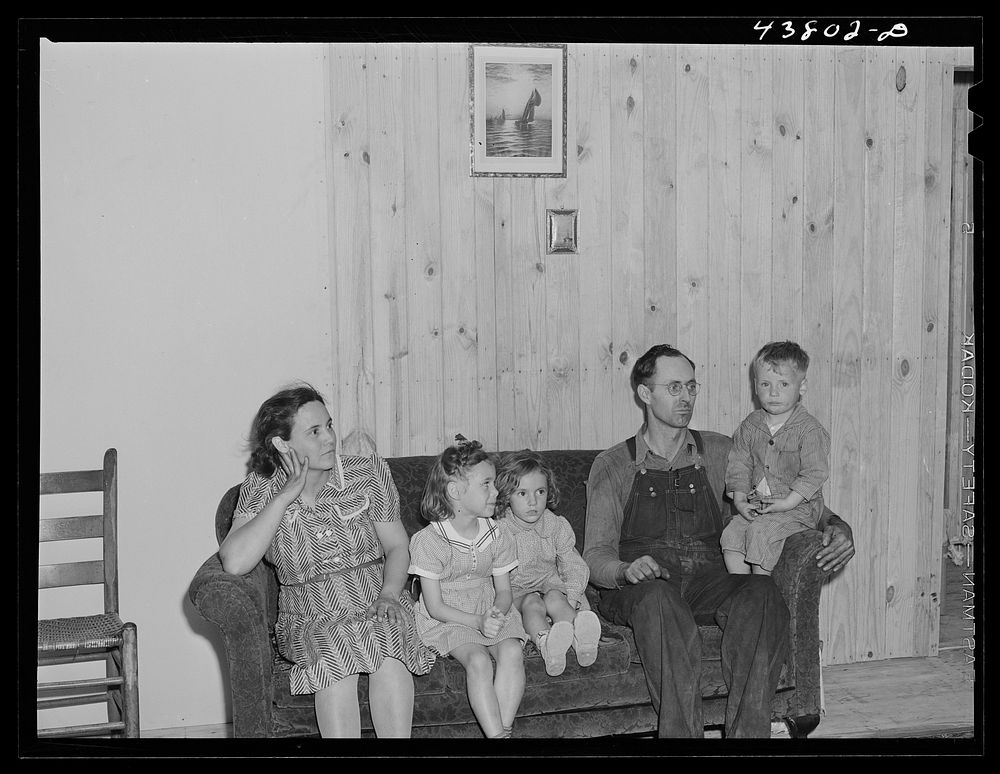 Mr. Paul Hatchet and his family. Have just moved into a prefabricated house from the Camp Croft area. Pacolet, South…