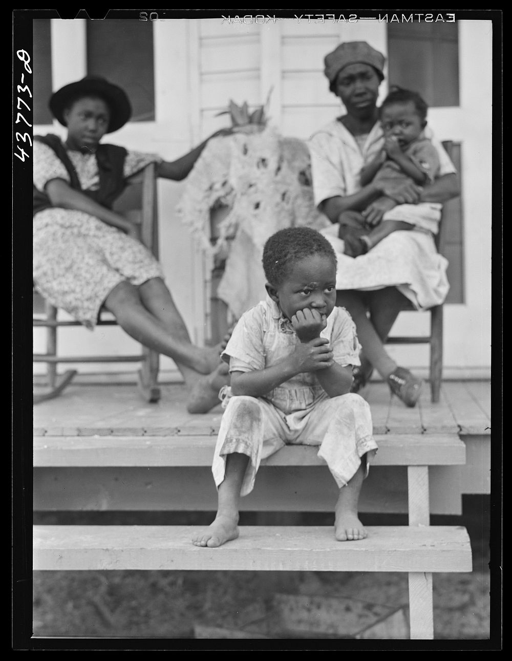 One of the  families moved from the Camp Stewart area near Hinesville, Georgia to Hazlehurst Farms. Sourced from the Library…