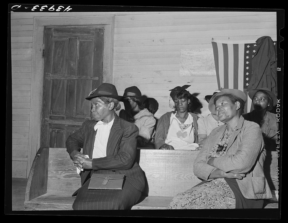 At a church service in a  church. Heard County, Georgia. Sourced from the Library of Congress.