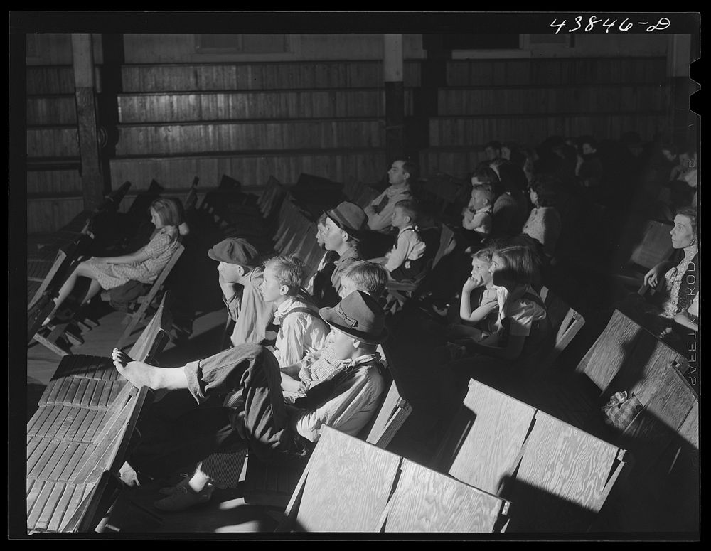 School teachers in Centralhatchee, Georgia, have organized movies in the school auditorium for those who can't get to town.…