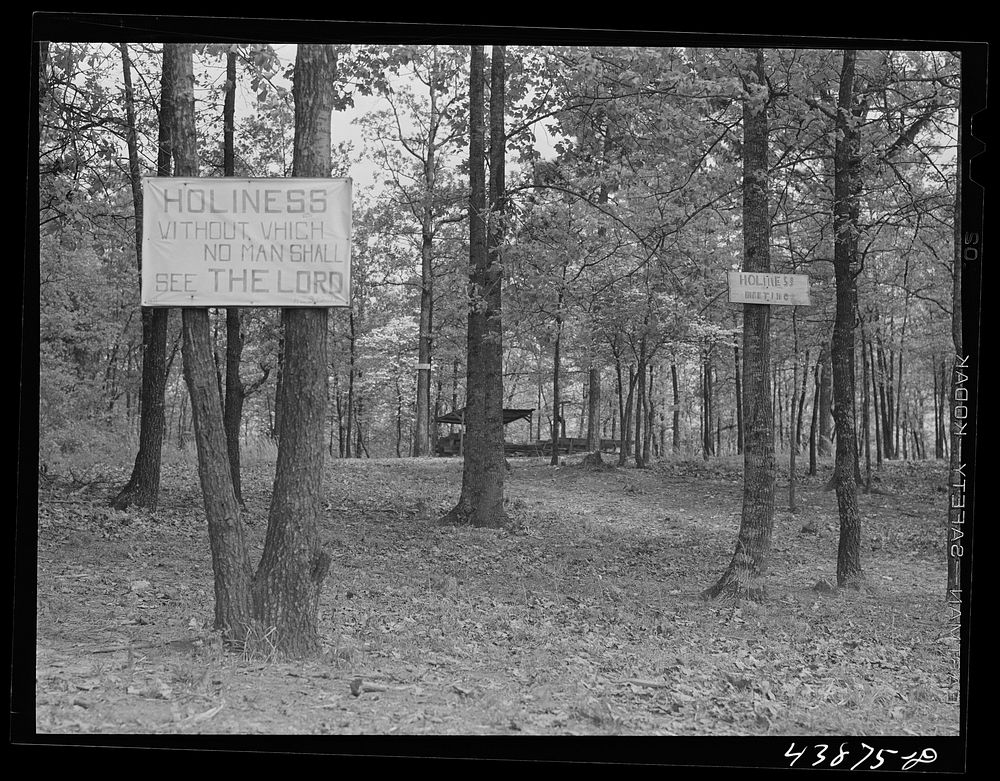 Holiness grove in Heard County, Georgia. Sourced from the Library of Congress.