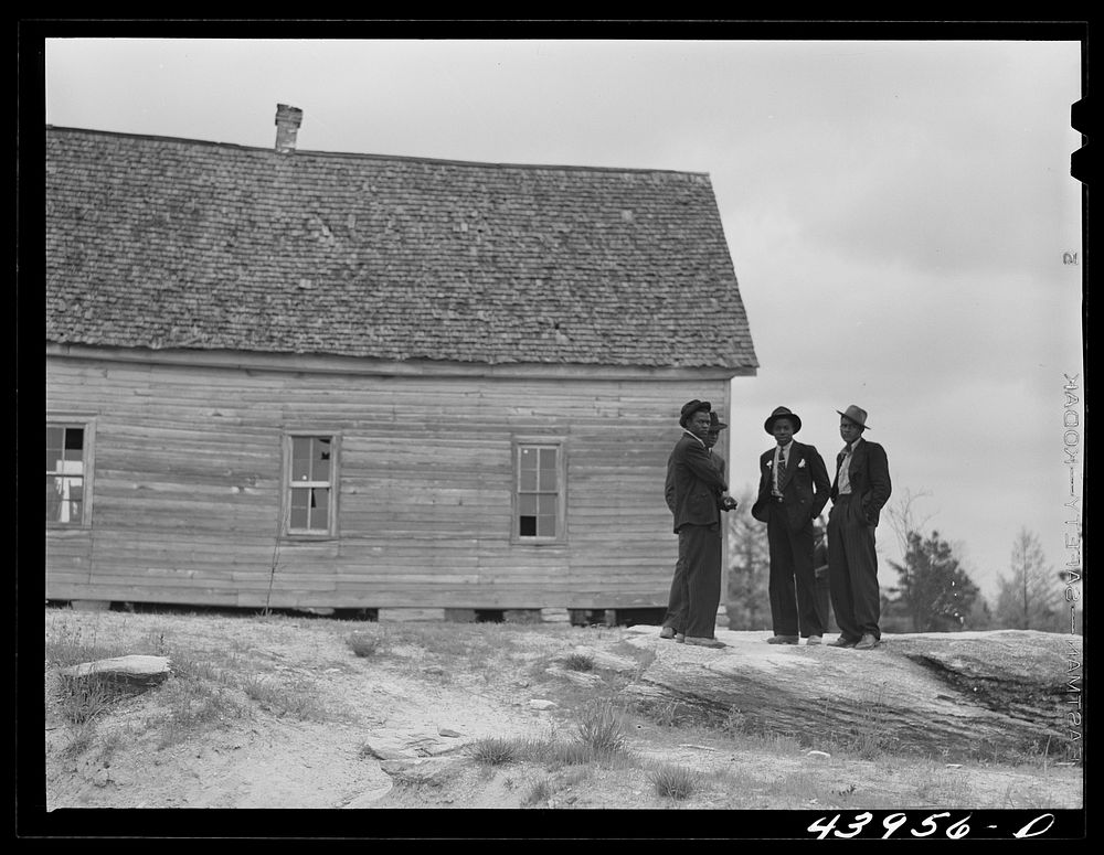 Before the church meeting at a  church in Heard County, Georgia. Sourced from the Library of Congress.