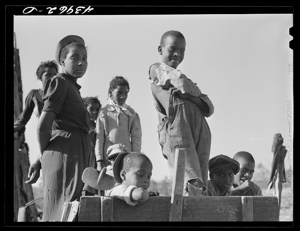 The children of Mr. Strickland,  FSA (Farm Security Administration) borrower. Heard County, Georgia. Sourced from the…