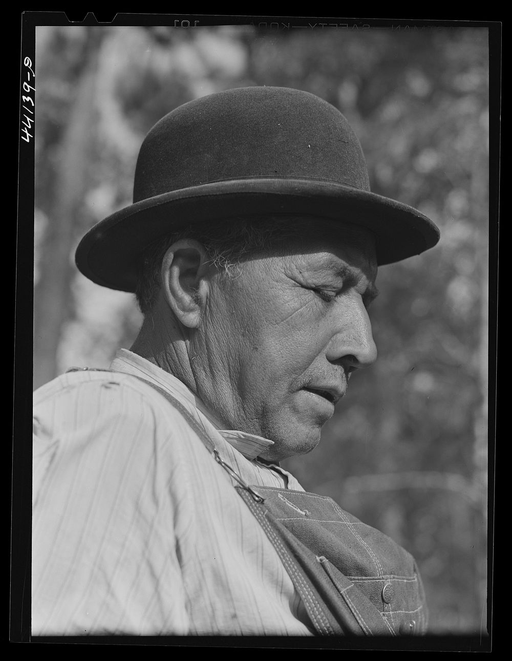 Mr. Frank Barnett, a  farmer who is part Cherokee Indian. Scull Shoals, Greene County, Georgia. Sourced from the Library of…