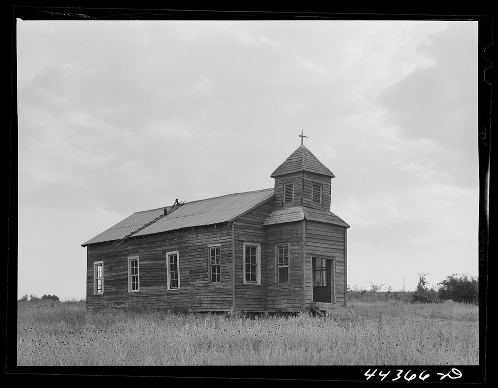 [Untitled photo, possibly related to: Church along route No. 80 near Lounsboro, Alabama]. Sourced from the Library of…