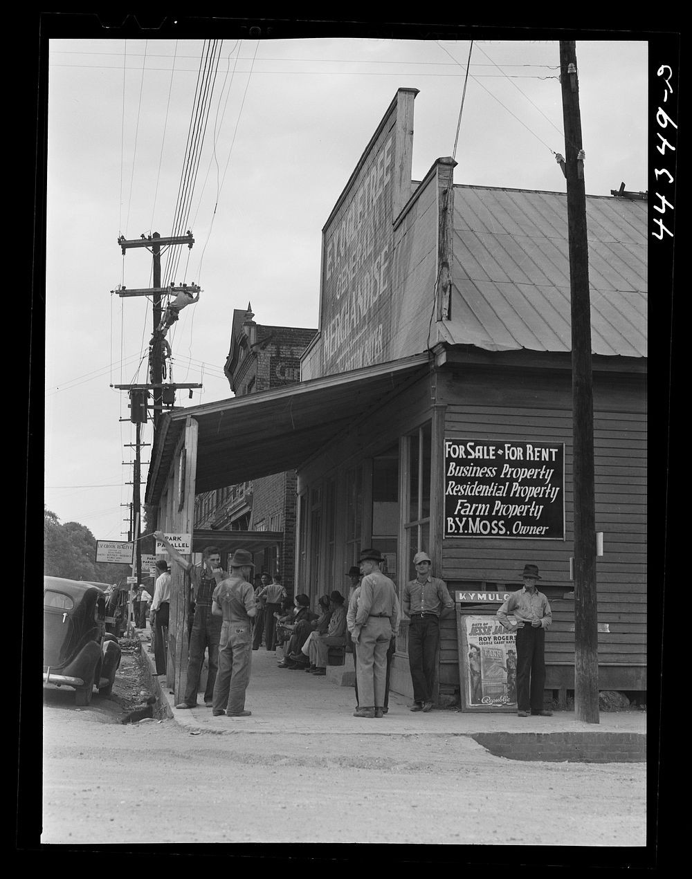 Corner on the main street of Childersburg, Alabama. Sourced from the Library of Congress.