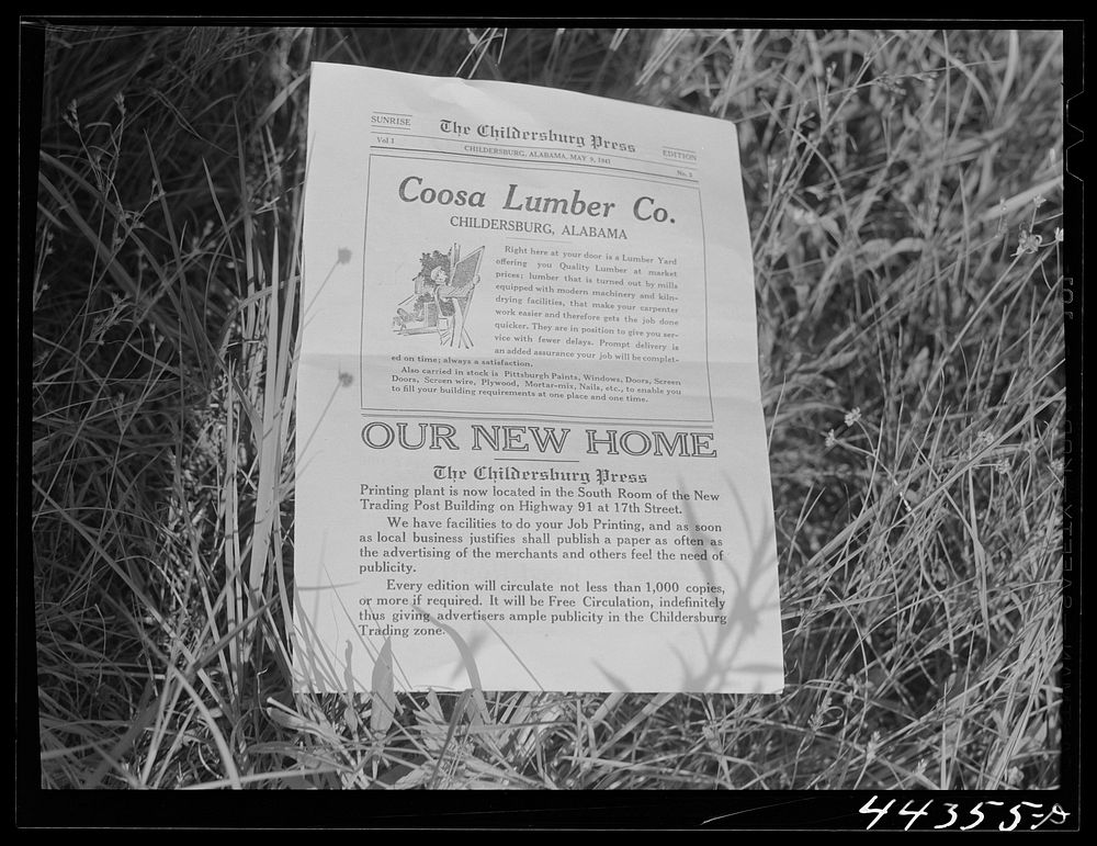 Newspaper issued in Childersburg, Alabama. Free Photo rawpixel