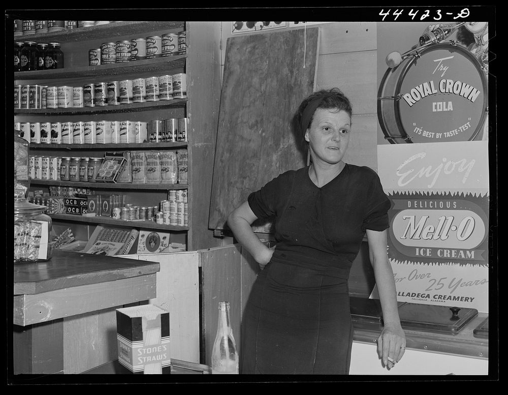 Mrs. Dutch Gross, who with her husband has opened a lunch room at Kymulga near an entrance to the new powder plant. Near…