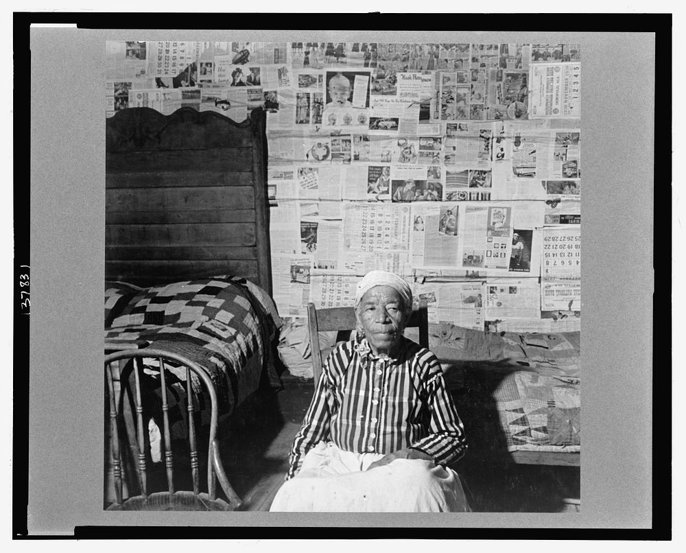 Mulatto ex-slave in her house near Greensboro, Alabama. Sourced from the Library of Congress.