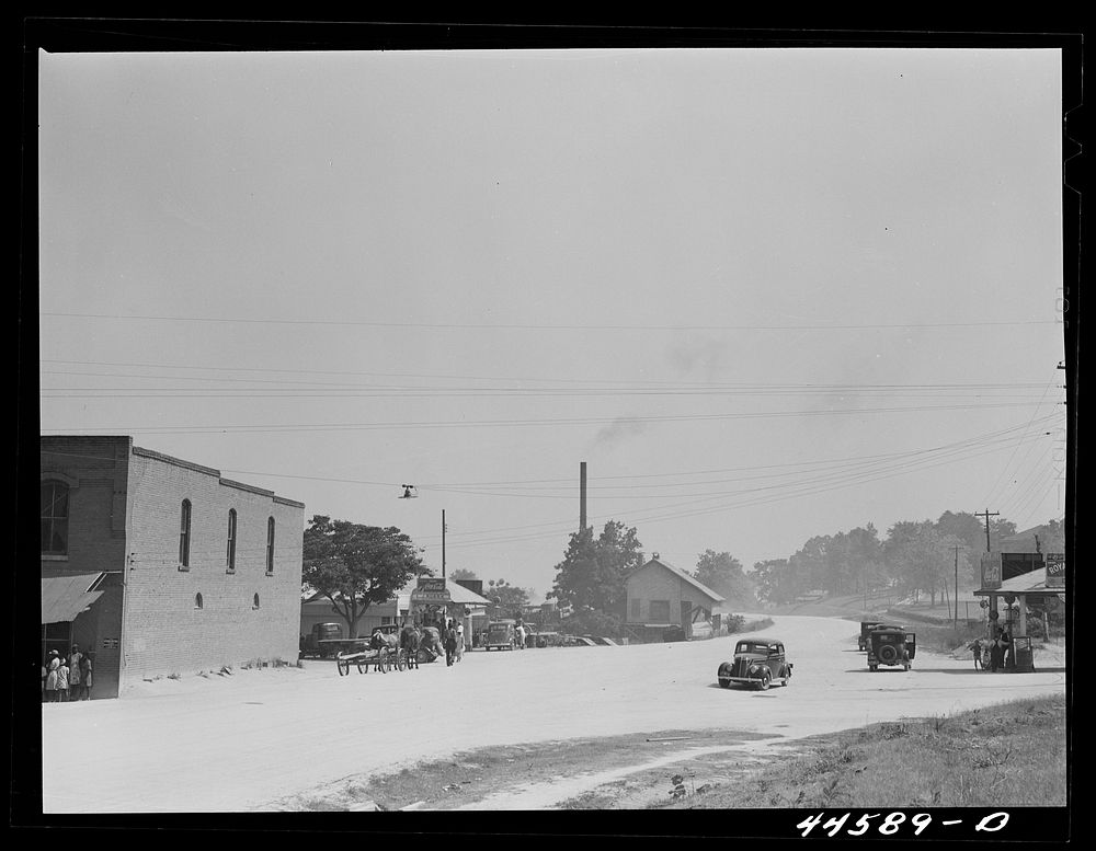 [Untitled photo, possibly related to: Main street in Woodville, Greene County, Georgia]. Sourced from the Library of…