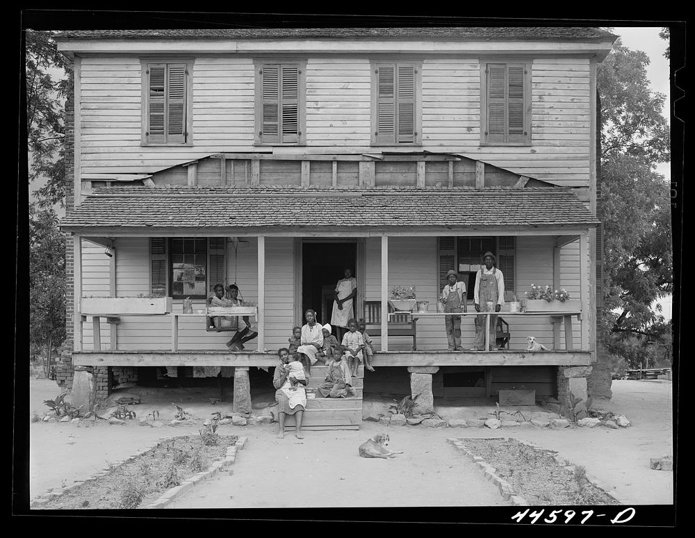 An old plantation house now occupied by a  FSA (Farm Security Administration) family. Greene County, Georgia. Sourced from…