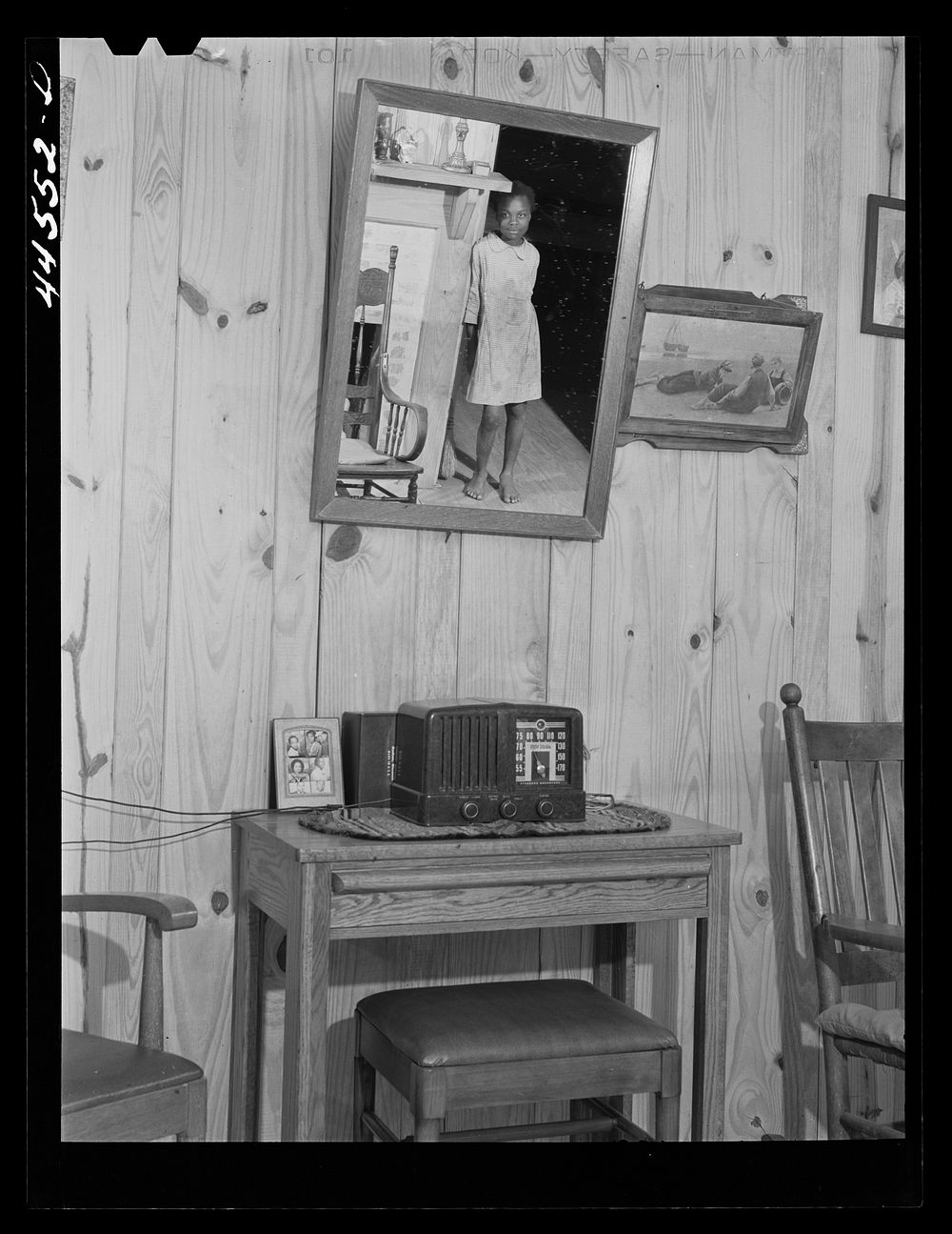 FSA (Farm Security Administration) furniture in the home of tenant purchase client Robert McWhorter. Woodville, Greene…