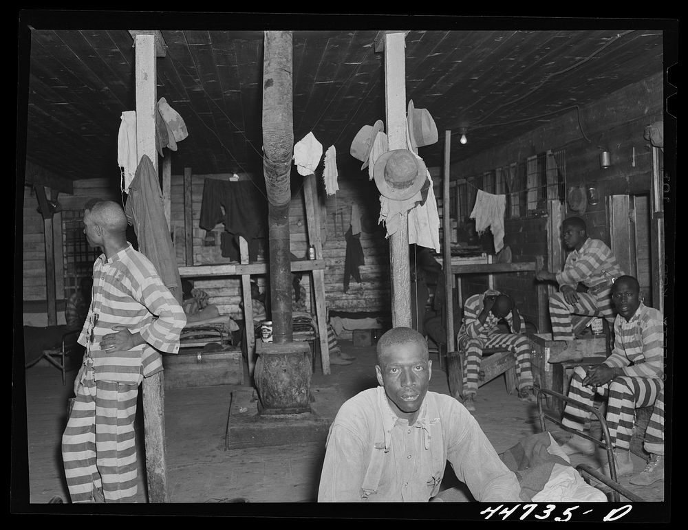 At the convict camp in Greene County, Georgia. Sourced from the Library of Congress.