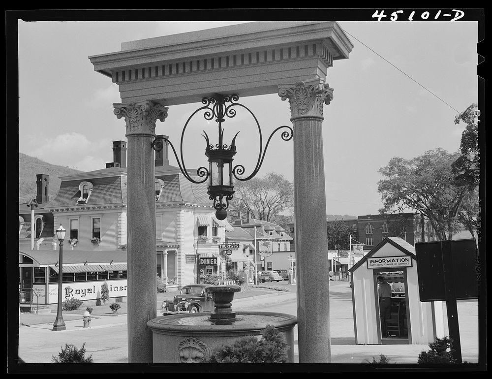 North end of main street at Brattleboro, Vermont. Sourced from the Library of Congress.