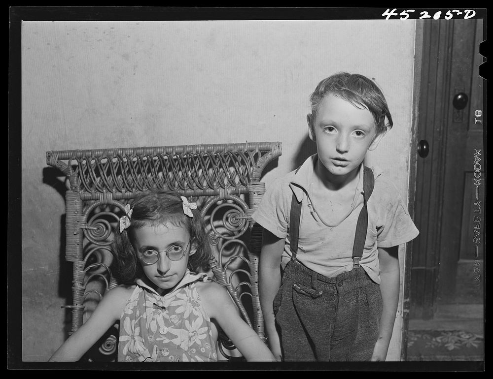 Children of Albert Lynch, FSA (Farm Security Administration) client near Dummerston, Vermont. Sourced from the Library of…