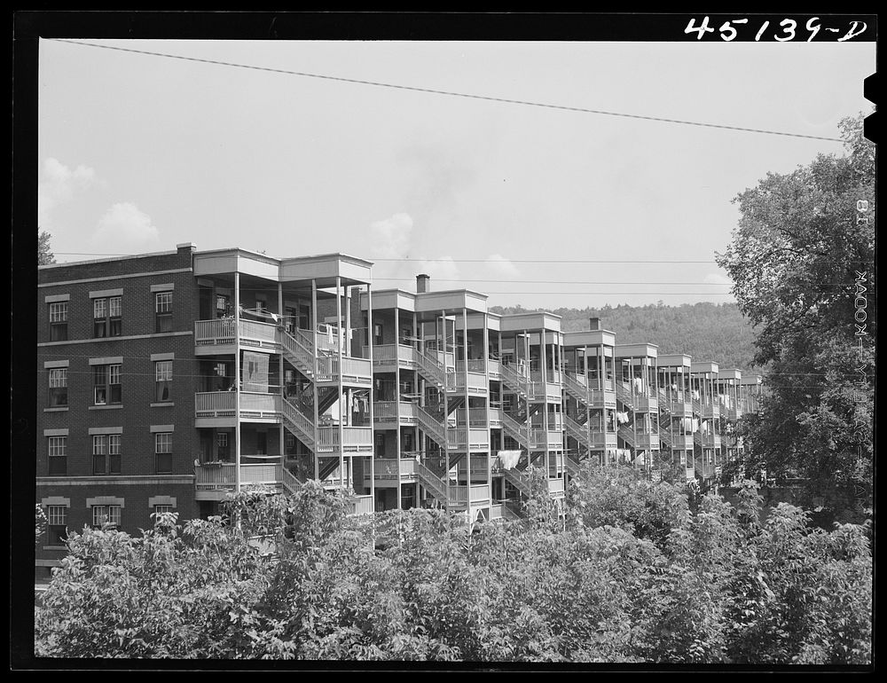 Apartment houses in Windsor, Vermont. Sourced from the Library of Congress.
