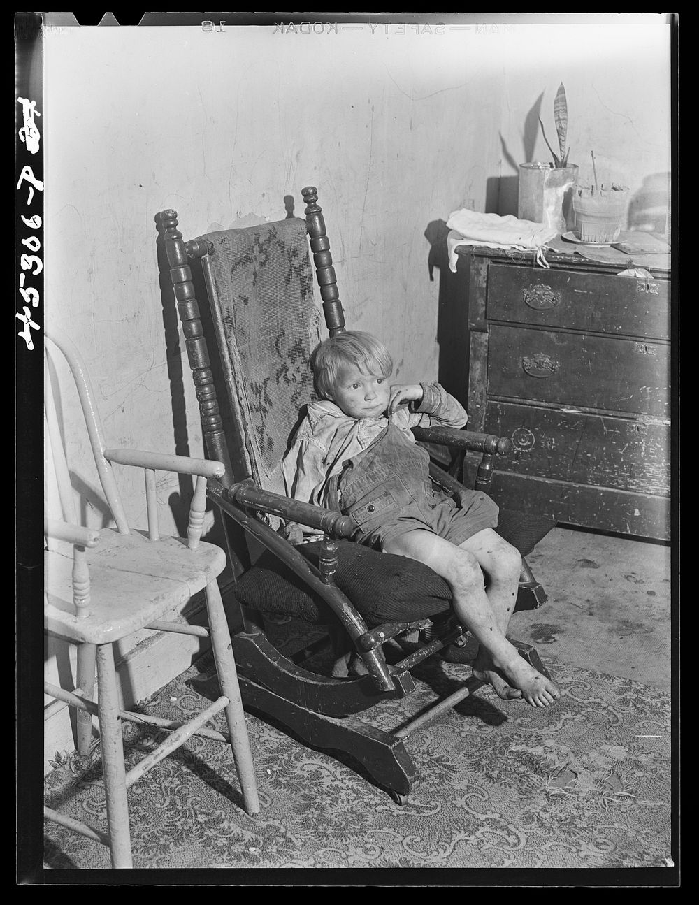 One of the children of Mr. and Mrs. Nelson Tousant. The Tousants are moving out of the Pine Camp expansion area after having…