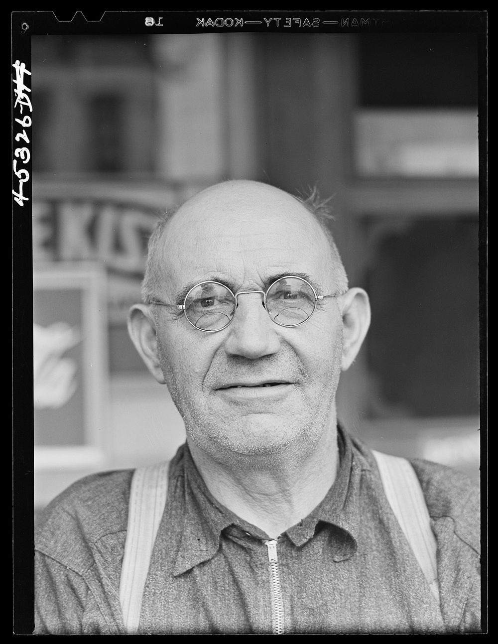 [Untitled photo, possibly related to: Mr. Merton Hoover, postmaster, sixty-three years old, who loses his position through…