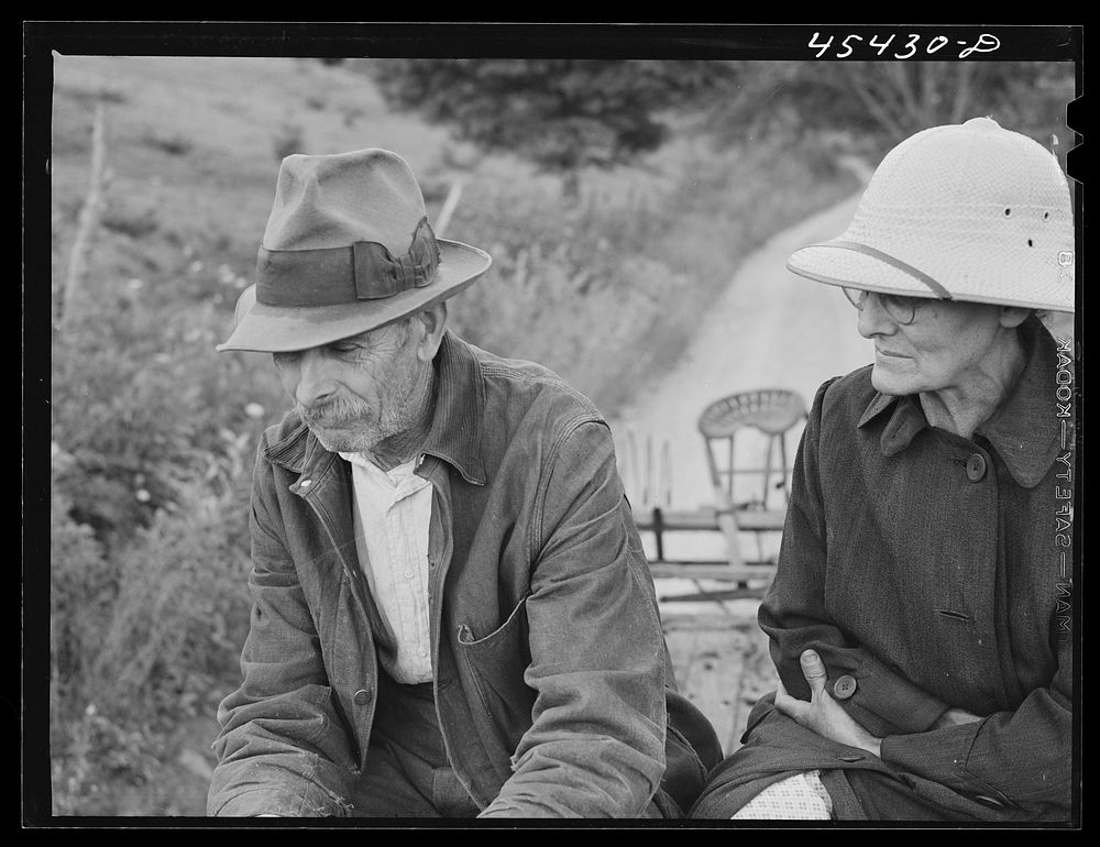 [Untitled photo, possibly related to: Mr. Eliot H. Miller and his wife, FSA (Farm Security Administration) clients at…
