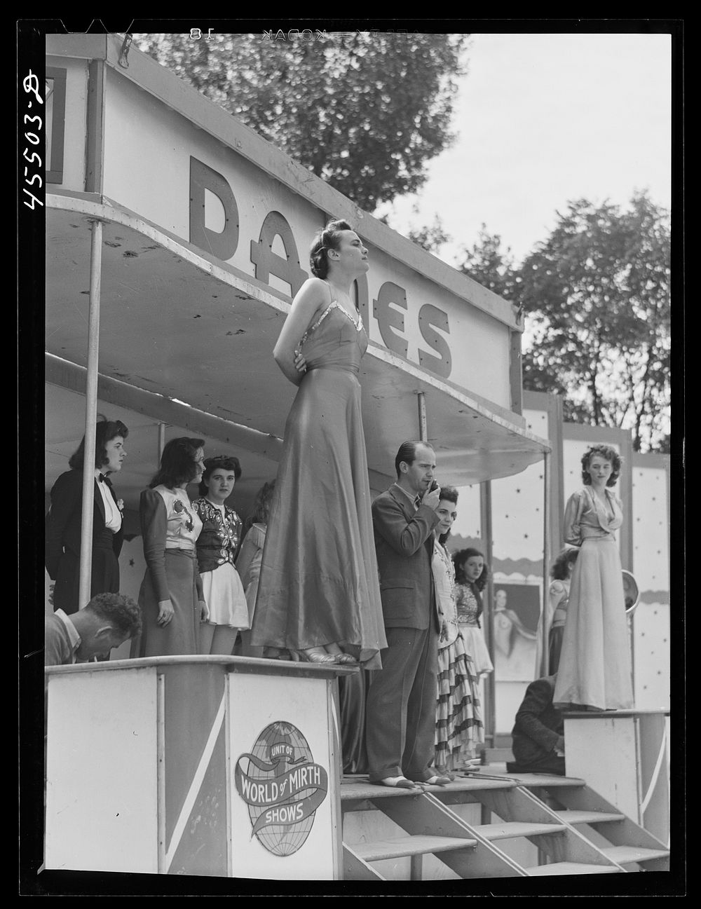 [Untitled photo, possibly related to: The "girlie" show at the Rutland Fair, Vermont]. Sourced from the Library of Congress.