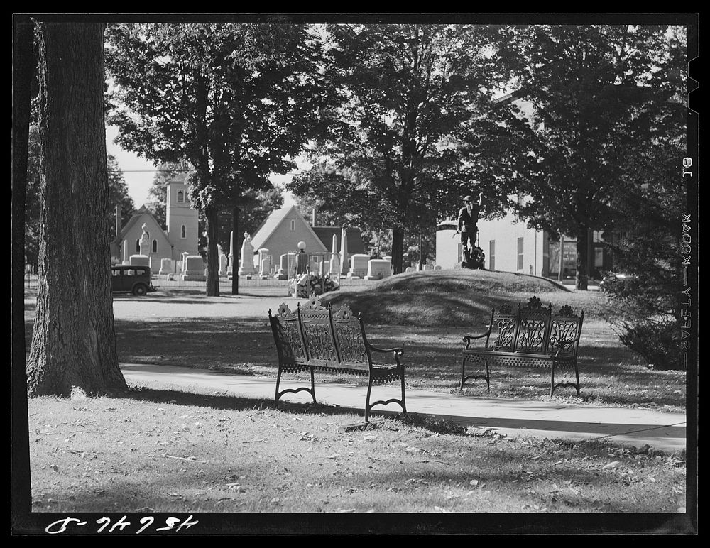 In the square on Enosburg Falls, Vermont. Sourced from the Library of Congress.