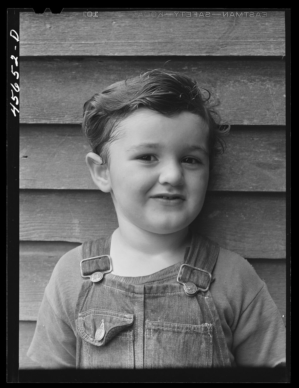 Dicky Gaynor, son of FSA (Farm Security Administration) dairy farmer near Fairfield, Vermont. Sourced from the Library of…
