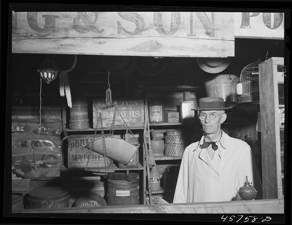 [Untitled photo, possibly related to: Post office and general store exhibit at the antique exhibit of the World's Fair at…
