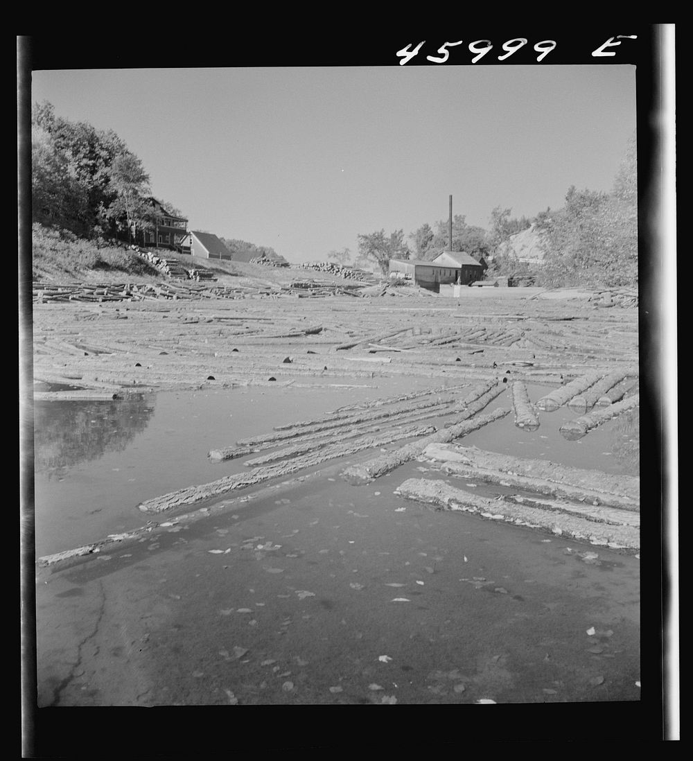 [Untitled photo, possibly related to: Lumber mill near Bakersfield, Vermont]. Sourced from the Library of Congress.