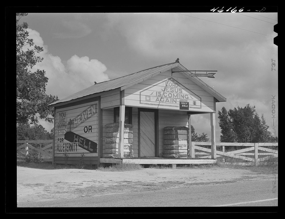 Siloam, Greene County, Georgia. Storehouse along the road between Greensboro and Siloam. Sourced from the Library of…