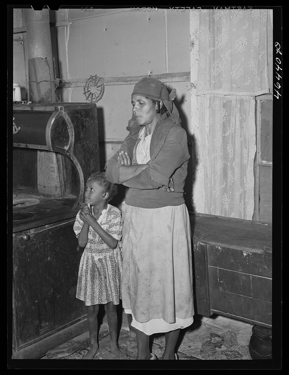 [Untitled photo, possibly related to: Mrs. Buck Grant FSA (Farm Security Administration) client, with her canned goods. Near…