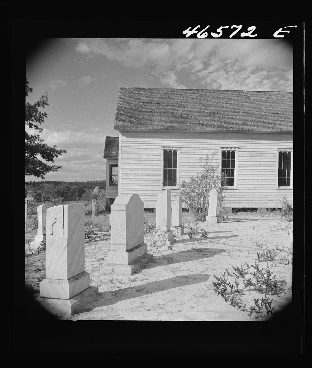 Bethany church, one of the oldest in the county near Siloam, Greene County, Gardner. Sourced from the Library of Congress.