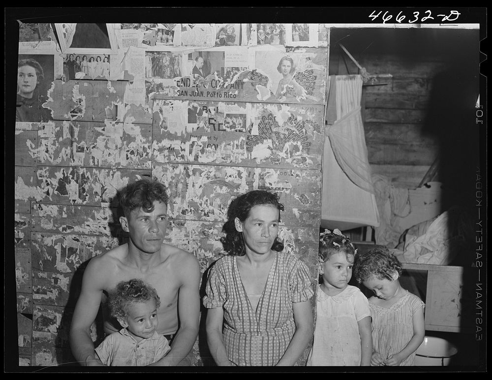 [Untitled photo, possibly related to: Manati, Puerto Rico (vicinity). Farm laborer's family living on a sugar plantation].…