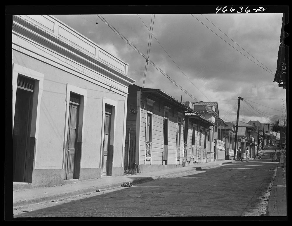 [Untitled photo, possibly related to: Manati, Puerto Rico. A street]. Sourced from the Library of Congress.