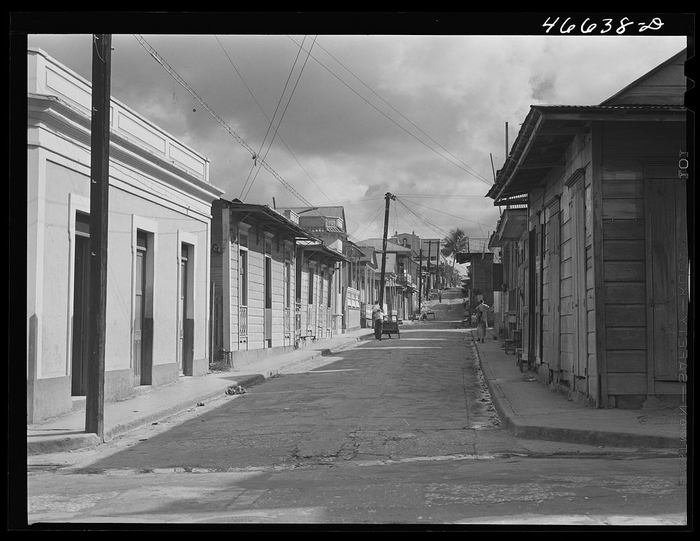 [Untitled photo, possibly related to: Manati, Puerto Rico. A street]. Sourced from the Library of Congress.