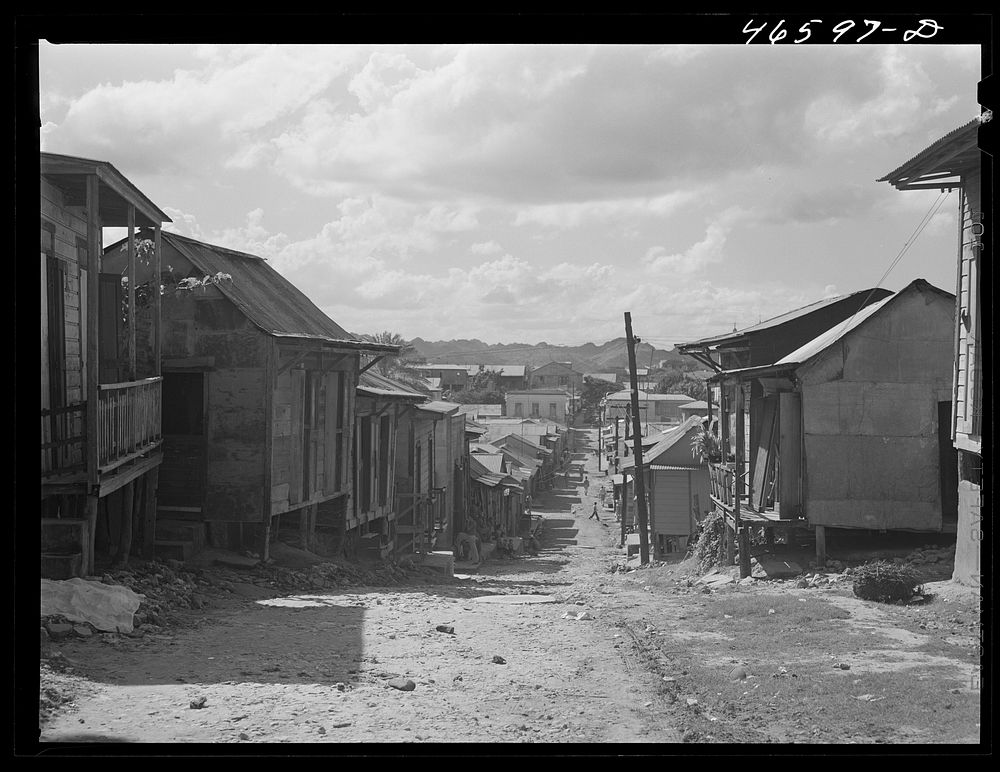 Manati, Puerto Rico (vicinity). A slum area. Sourced from the Library of Congress.