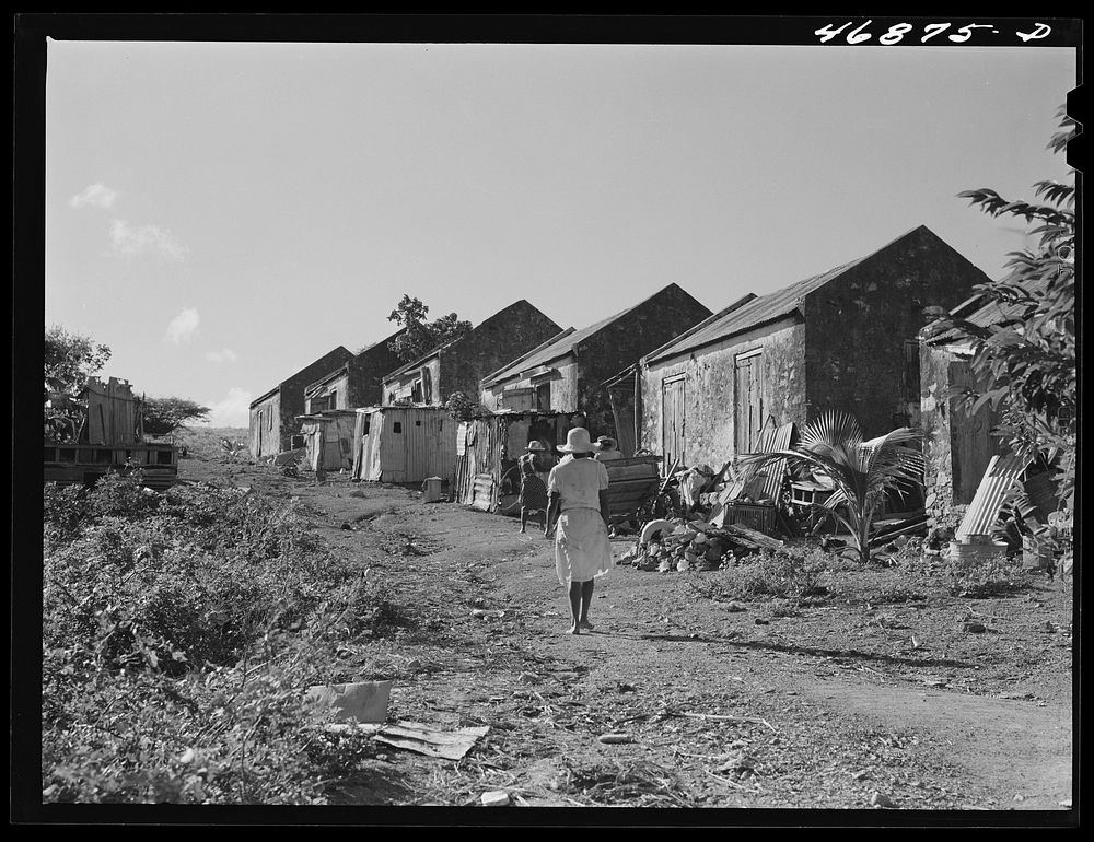 Saint Croix Island, Virgin Islands. Slum village of La Vallee. Sourced from the Library of Congress.