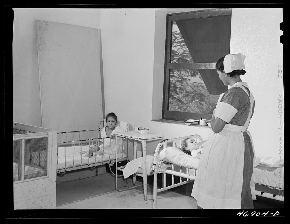 Christiansted, Saint Croix Island, Virgin Islands. In the children's ward in the Christiansted hospital. Sourced from the…