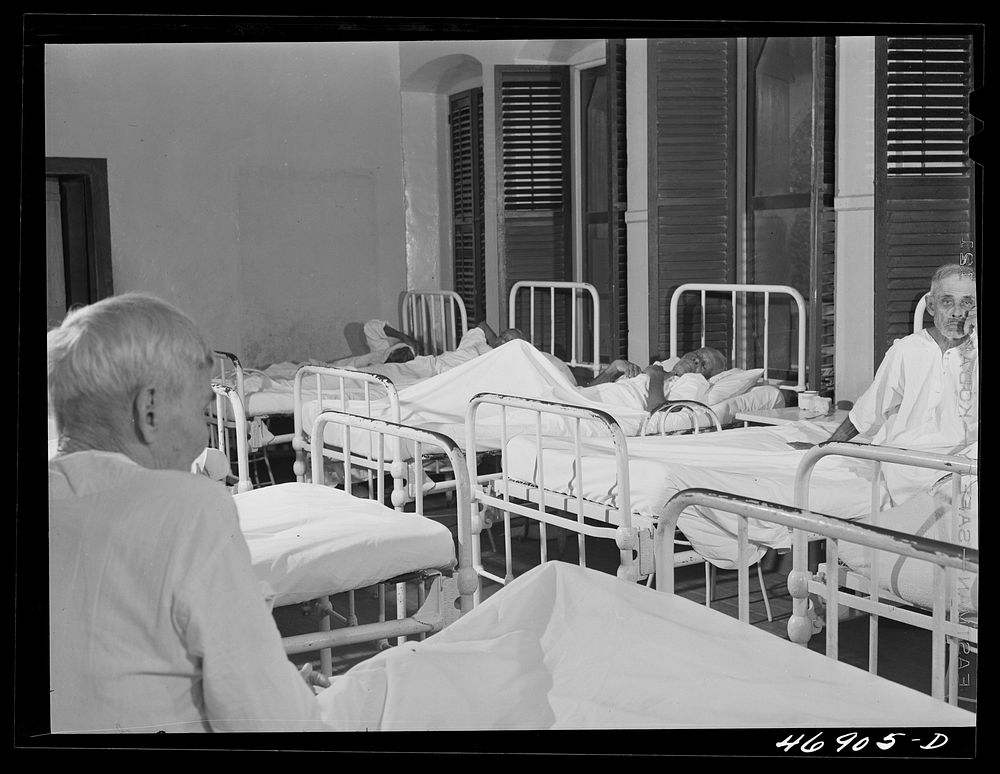 Christiansted, Saint Croix Island, Virgin Islands. In the men's ward of the Christiansted hospital. Sourced from the Library…
