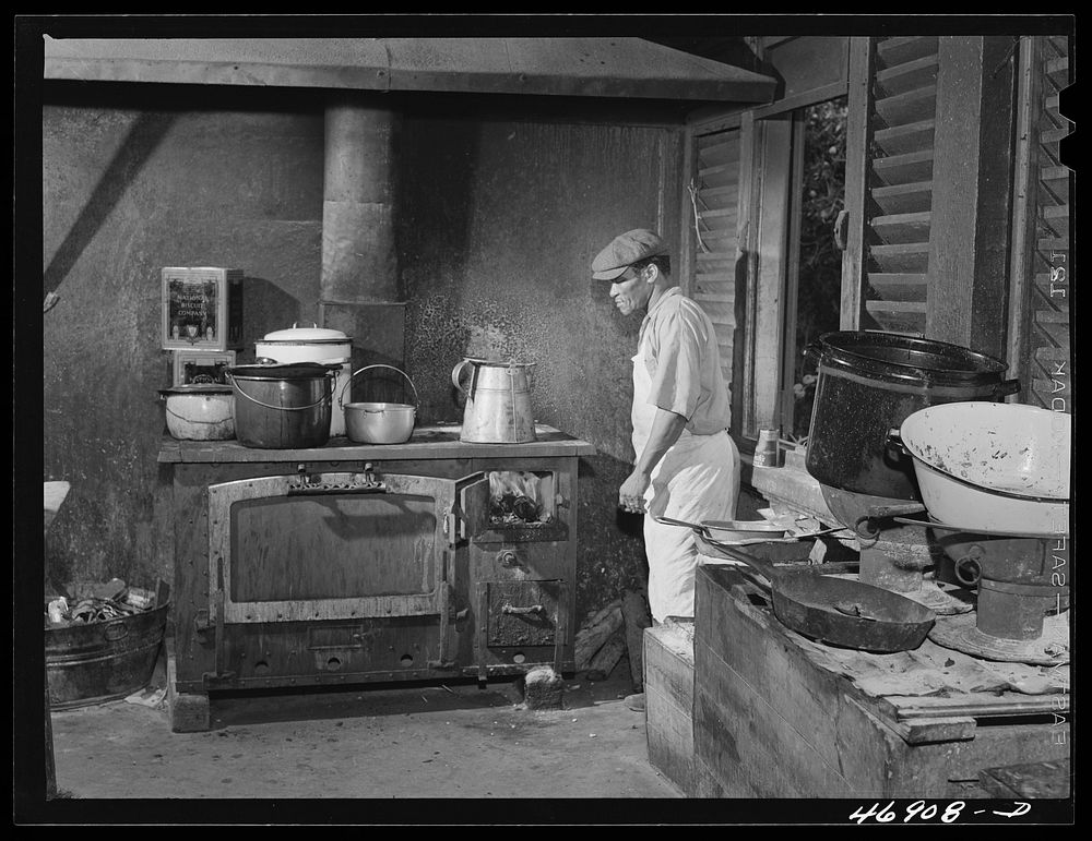 Christiansted, Saint Croix Island, Virgin Islands. The kitchen at the Christiansted Hospital. Sourced from the Library of…