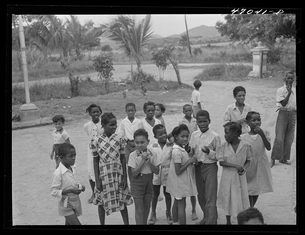 Christiansted, Saint Croix Island, Virgin Islands (vicinity). At an elementary school. Sourced from the Library of Congress.