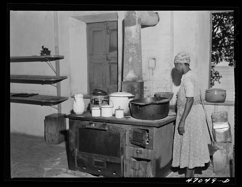 Frederiksted, Saint Croix, Virgin Islands. The kitchen in the Frederiksted hospital. Sourced from the Library of Congress.