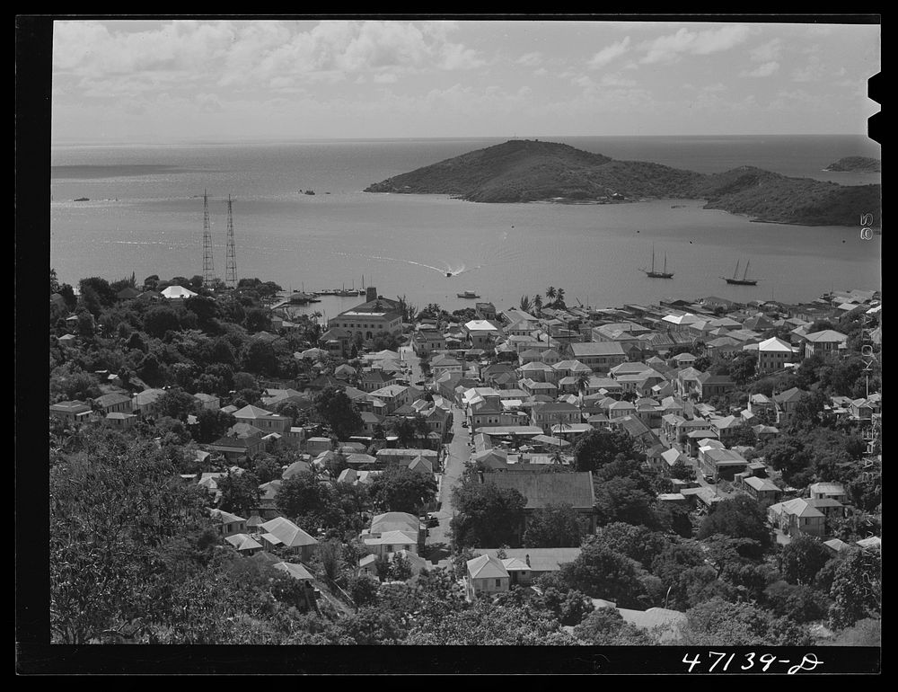 [Untitled photo, possibly related to: Charlotte Amalie, Saint Thomas Island, Virgin Islands. General view of the harbor].…