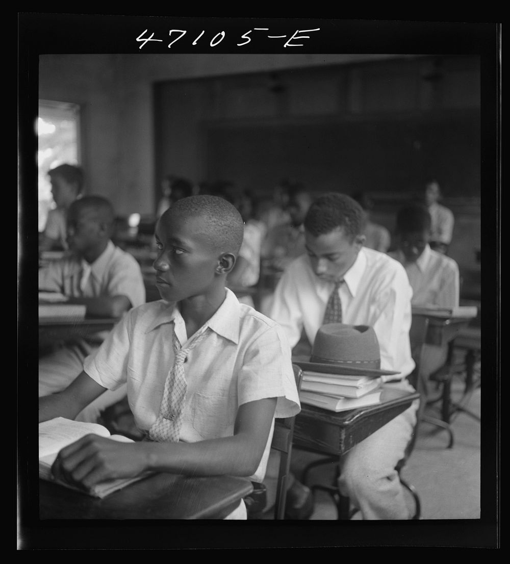 [Untitled photo, possibly related to: Christiansted, Saint Croix Island, Virgin Islands. In one of the classrooms of the…