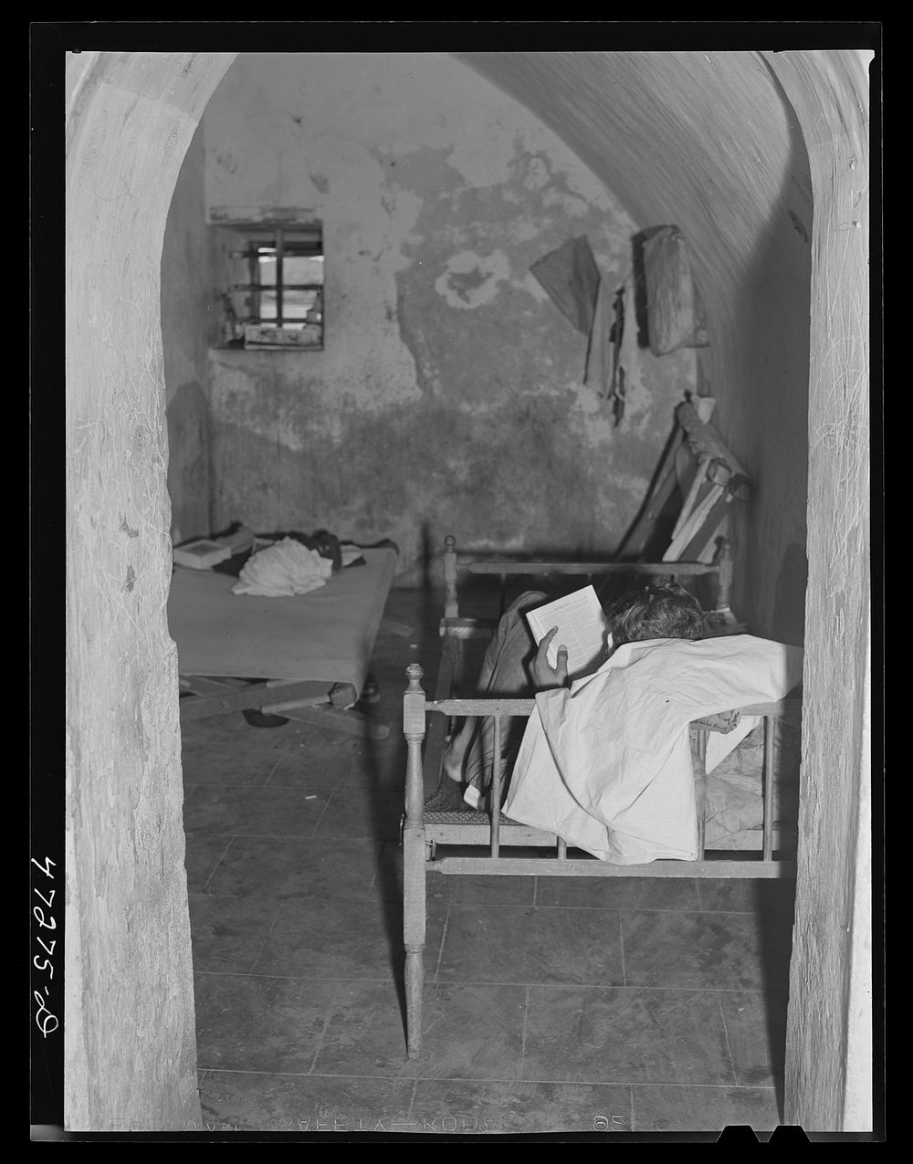Charlotte Amalie, Saint Thomas Island, Virgin Islands. One of the cells in the old fort, now used as a prison. Sourced from…