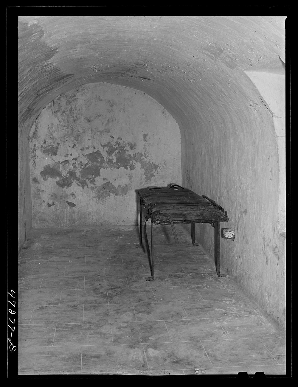 Charlotte Amalie, Saint Thomas Island, Virgin Islands. The solitary confinement dungeon in the old fort. Sourced from the…