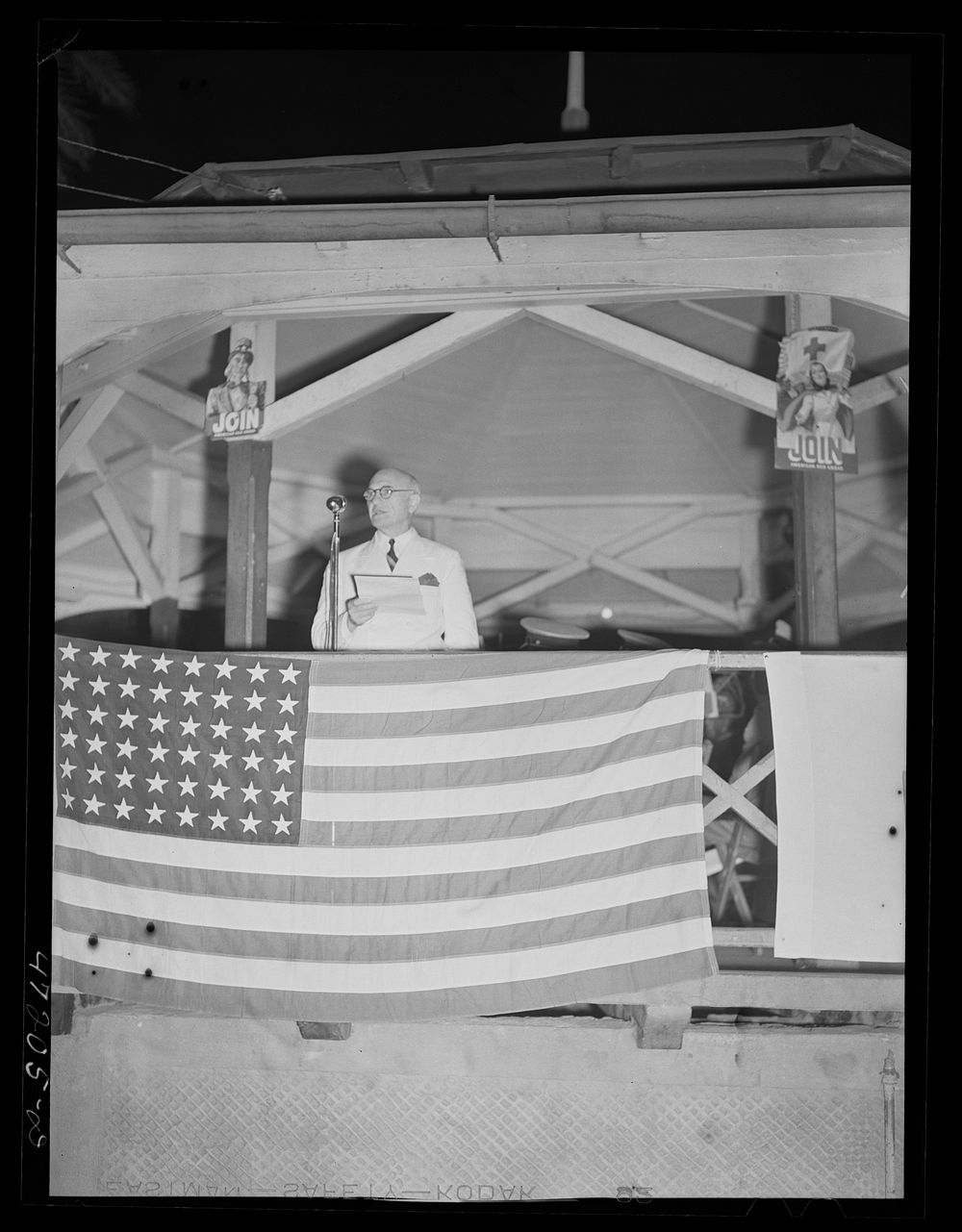 [Untitled photo, possibly related to: Charlotte Amalie, Saint Thomas Island, Virgin Islands. Governor Harwood making his…