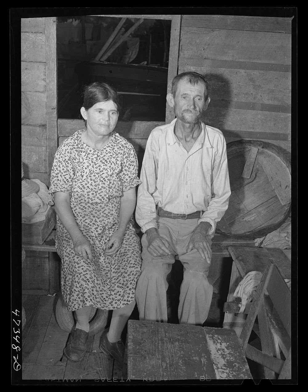 French village, a small settlement on Saint Thomas Island, Virgin Islands. French fisherman and his wife in their home in…