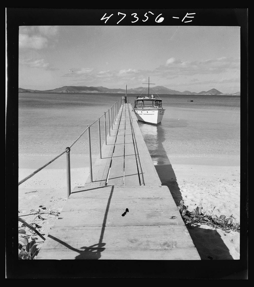 Saint John Island, Virgin Islands. The dock at Caneel Bay. Sourced from the Library of Congress.