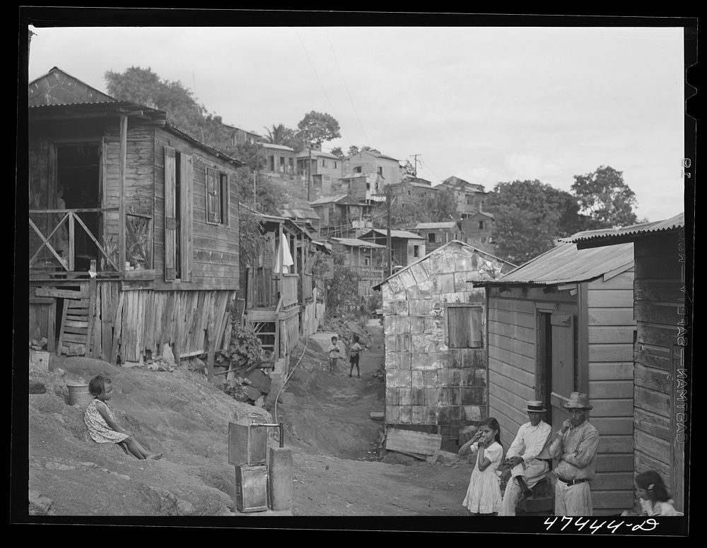 [Untitled photo, possibly related to: Yauco, Puerto Rico. In the slum area of the coffee town]. Sourced from the Library of…