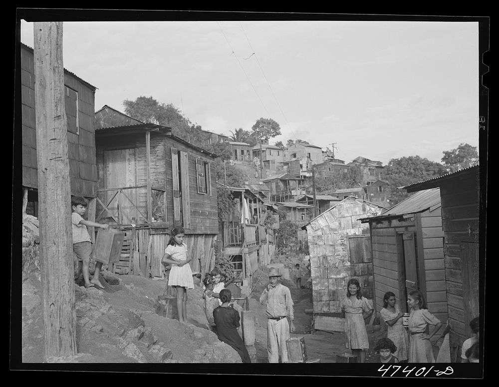 Yauco, Puerto Rico. In the slum area of the coffee town. Sourced from the Library of Congress.